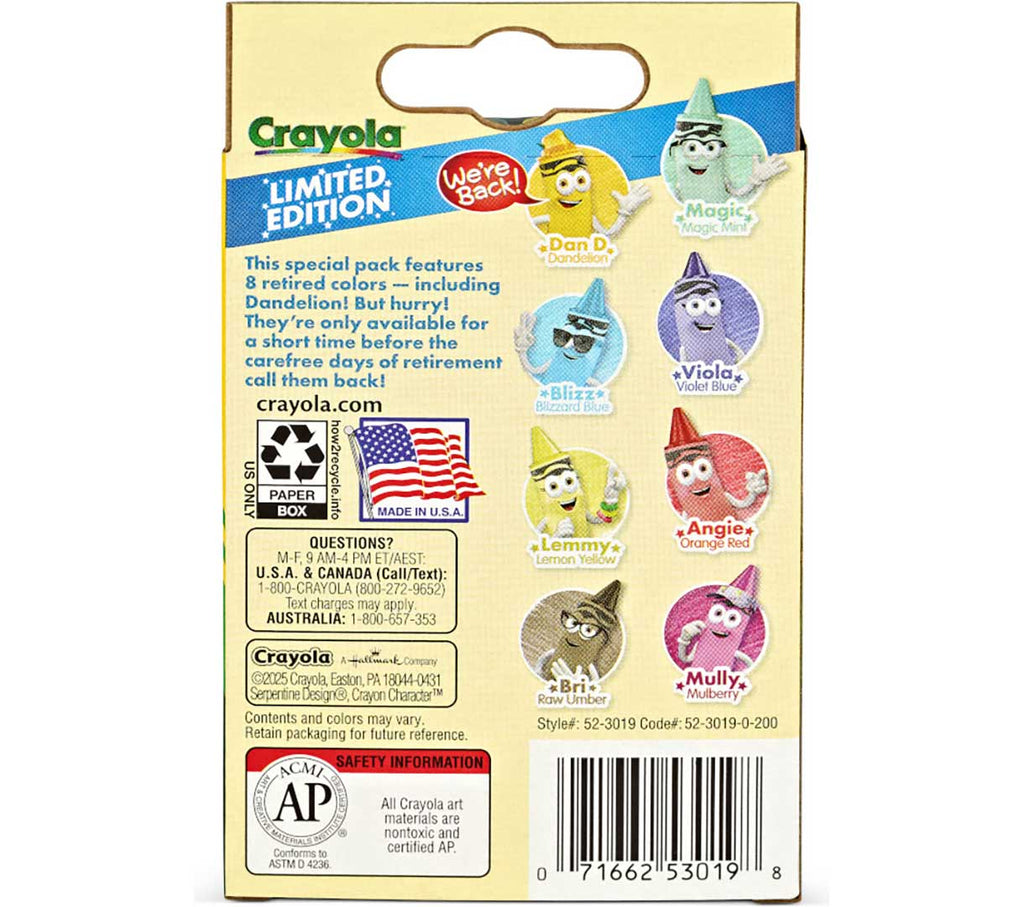 Limited Edition Retired Crayons 8 Count