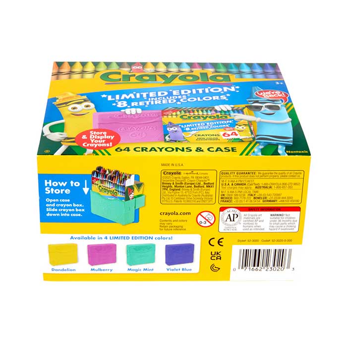 Classic &amp; Limited Edition Crayons 64 Crayons with case