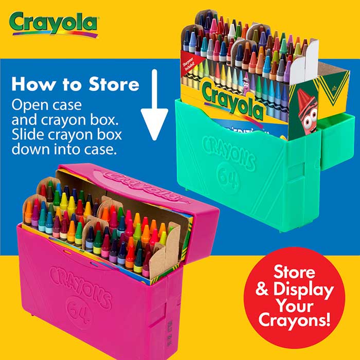 Classic &amp; Limited Edition Crayons 64 Crayons with case
