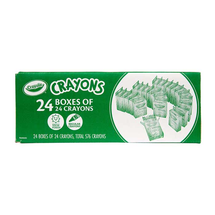 Bulk 24 Box Classpack of 24 Crayons