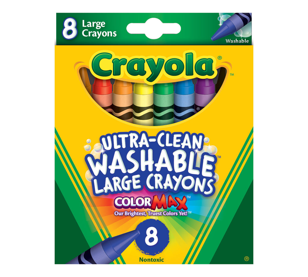 Large Ultra-Clean Washable Crayons 8 Count