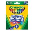Large Ultra-Clean Washable Crayons 8 Count