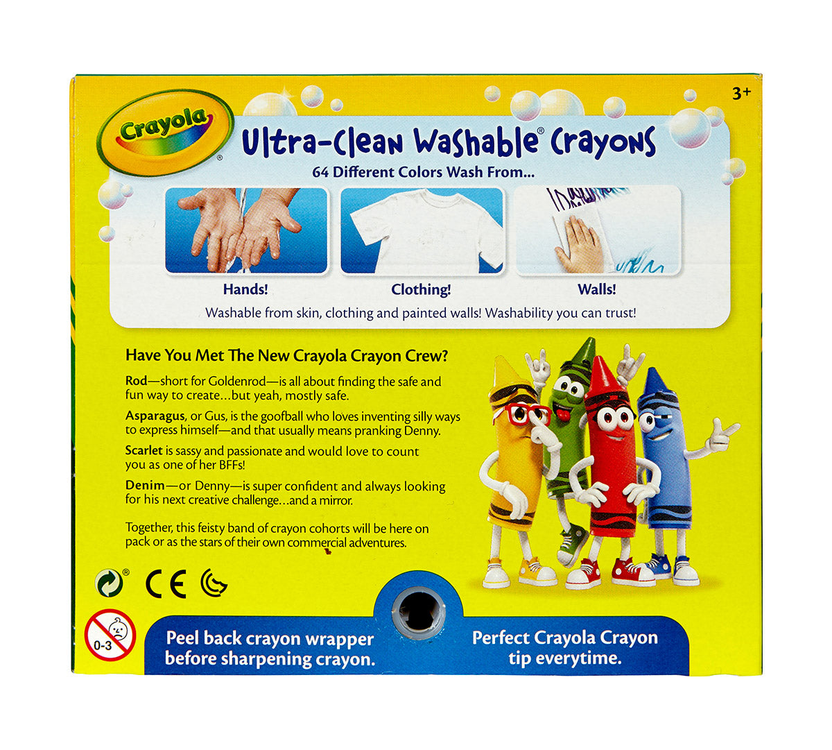 Ultra-Clean Washable Crayons 64 count