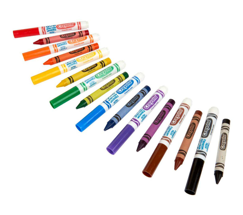 Large Crayons &amp; Ultra-Clean Washable Markers Classpack 128 Count 8 Colors