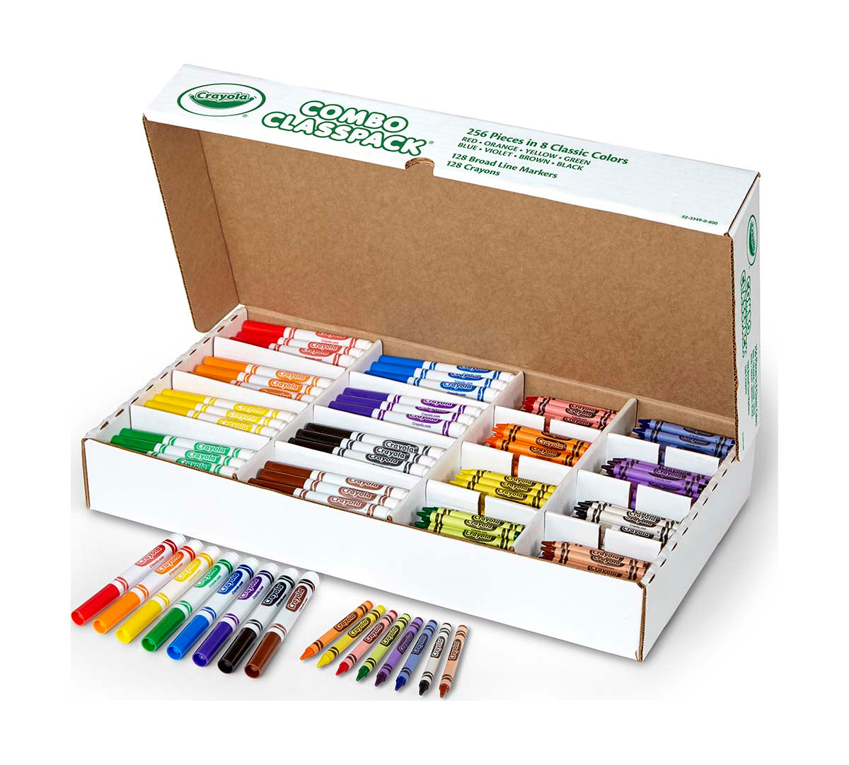 Markers &amp; Crayons Classpack 256 Count 8 Colors