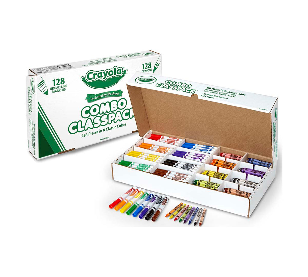 Markers &amp; Crayons Classpack 256 Count 8 Colors