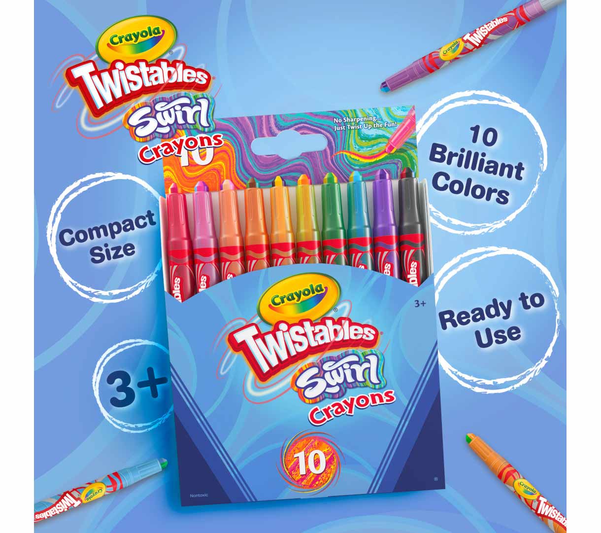 Swirl Twistables Mini Crayons 10 Count