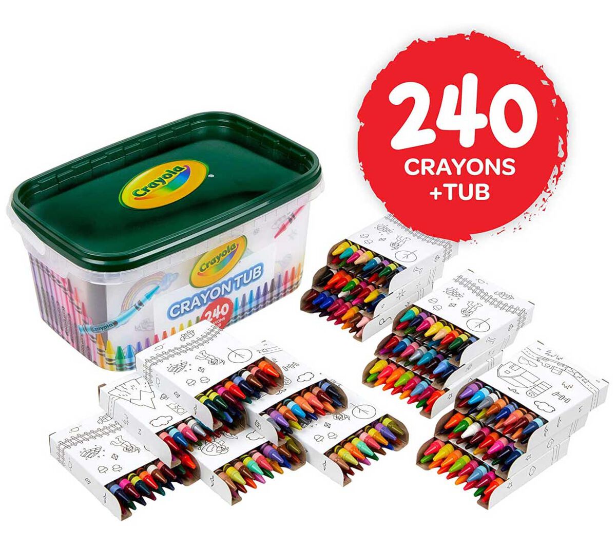 Crayons with Tub 240 Crayons 120 Colors