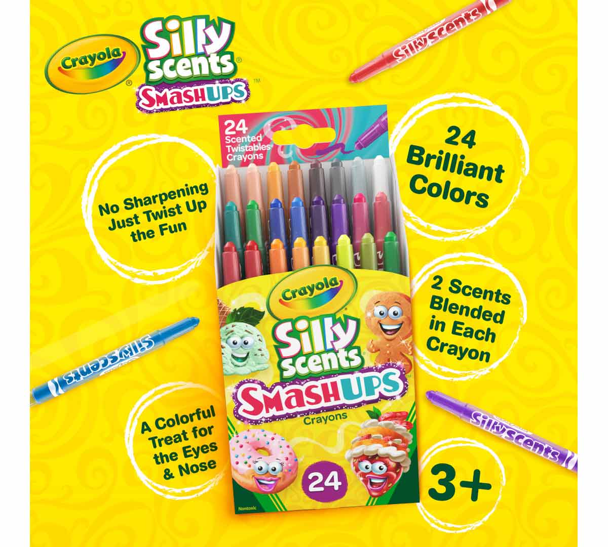 Silly Scents™ Smash Ups Mini Twistables Scented Crayons 24 count