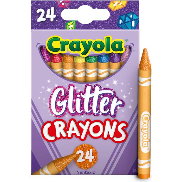 Glitter Crayons 24 Count