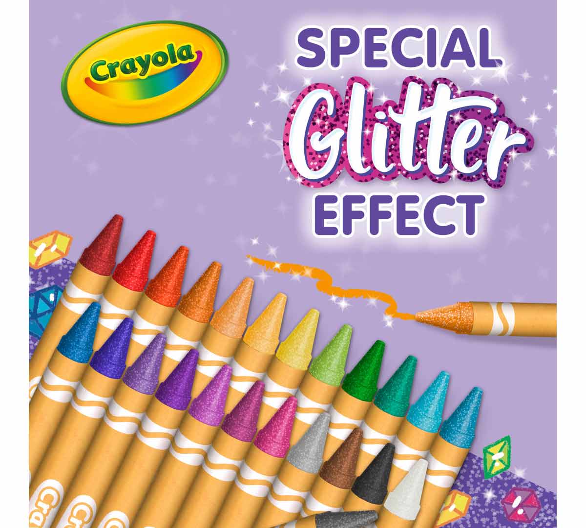Glitter Crayons 24 Count