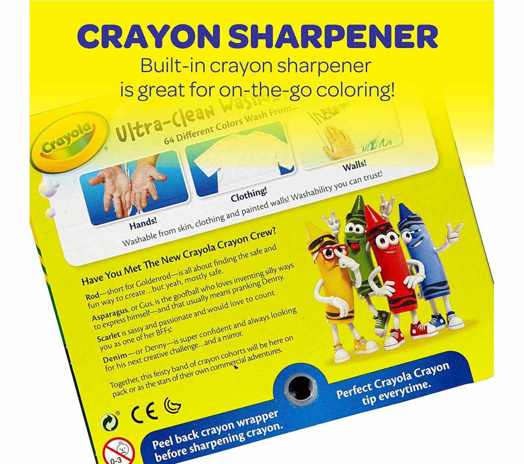 Ultra-Clean Washable Crayons 64 count 2 Pack Bulk Set