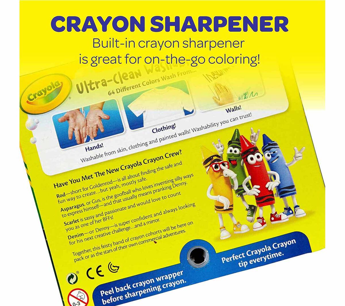 Ultra-Clean Washable Crayons 64 count 2 Pack Bulk Set