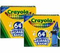 Ultra-Clean Washable Crayons 64 count 2 Pack Bulk Set