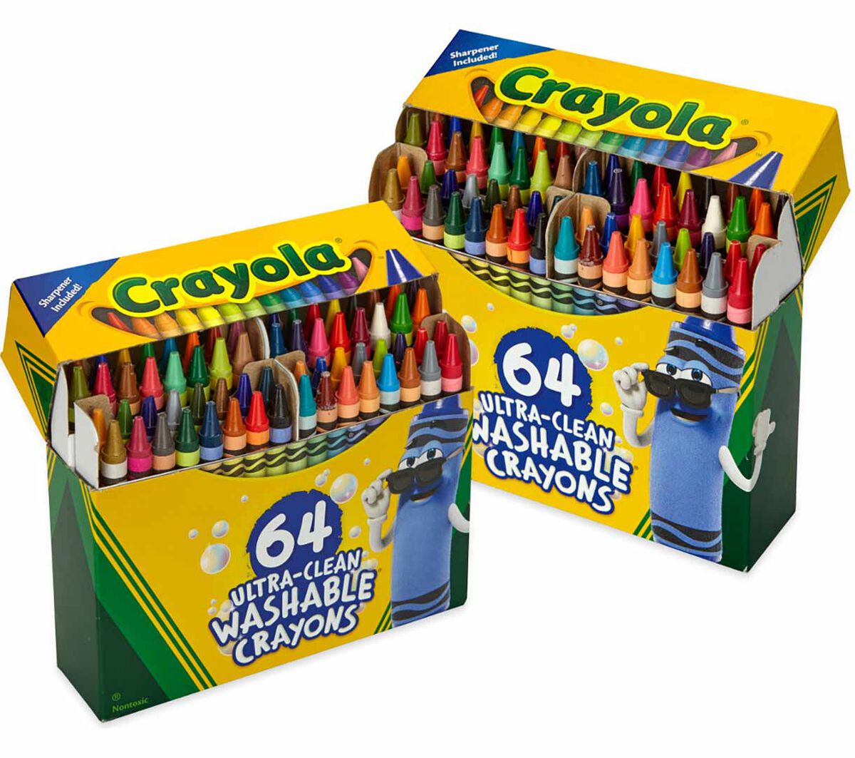 Ultra-Clean Washable Crayons 64 count 2 Pack Bulk Set