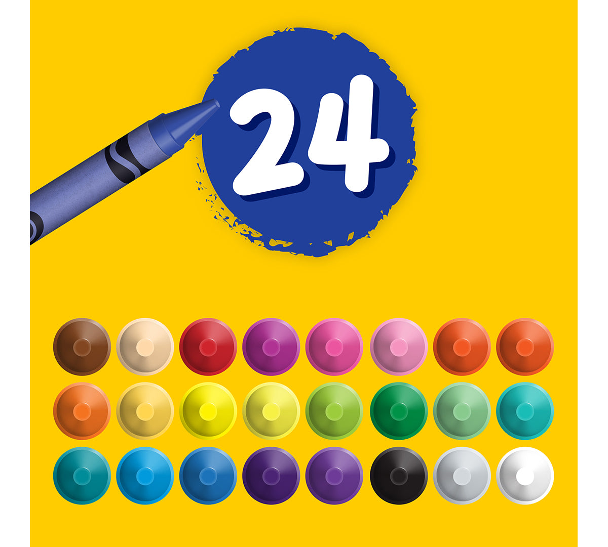Ultra-Clean Washable Crayons 24 Count