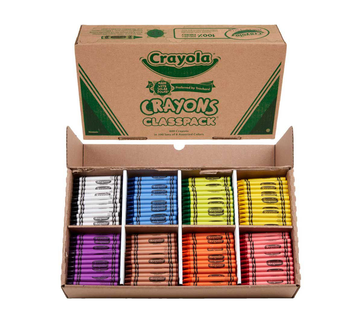 Classic Crayola Crayons Classpack 800 Count 8 Colors