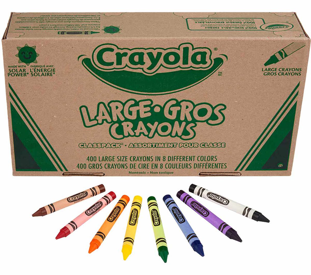 Large Crayon Classpack 400 Count 8 Colors