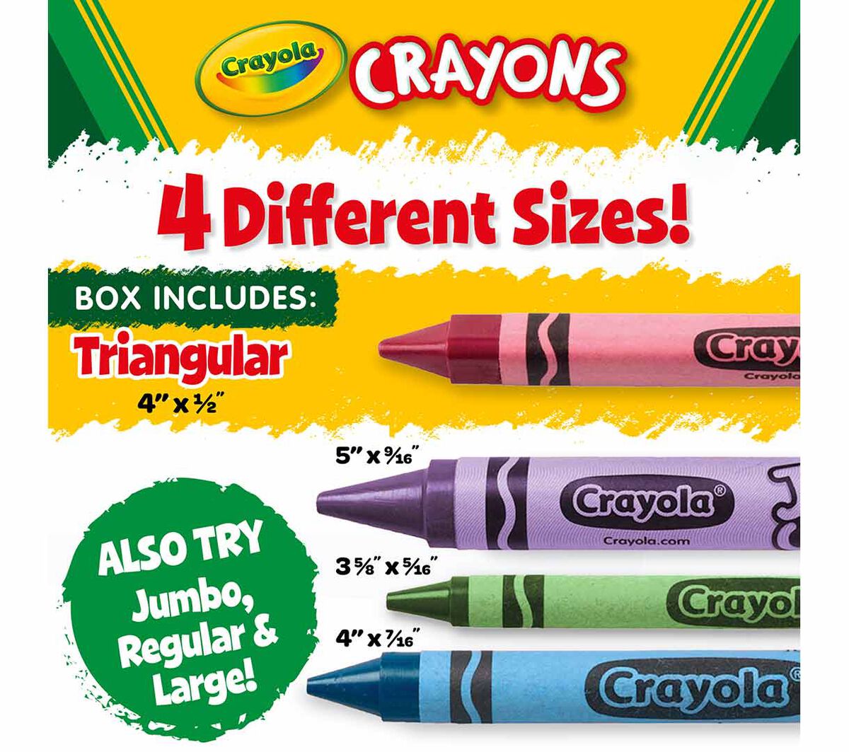 Triangular Crayons Classpack 256 Count 16 Colors