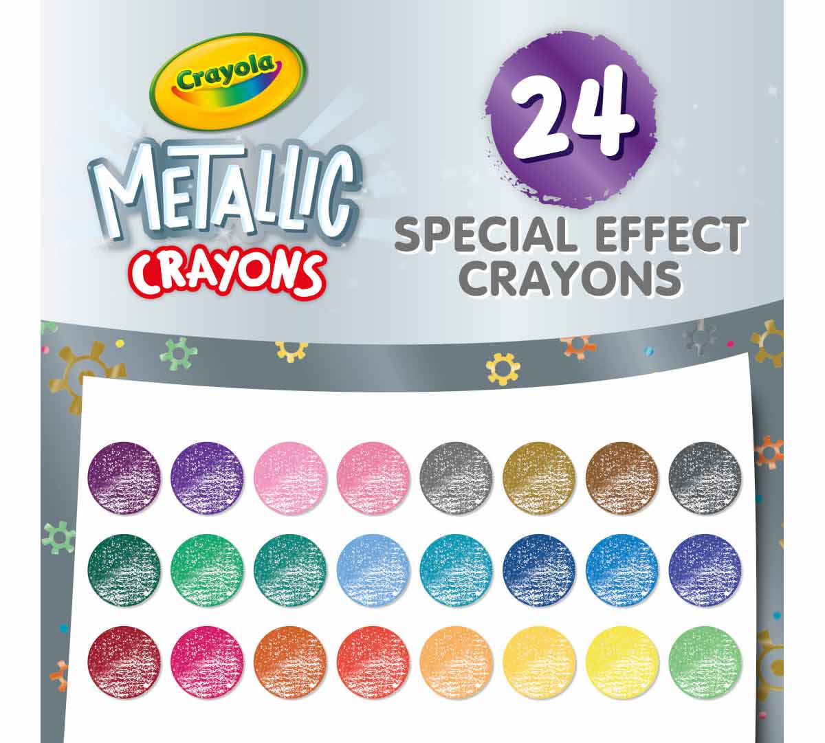 Metallic Crayons 24 Count