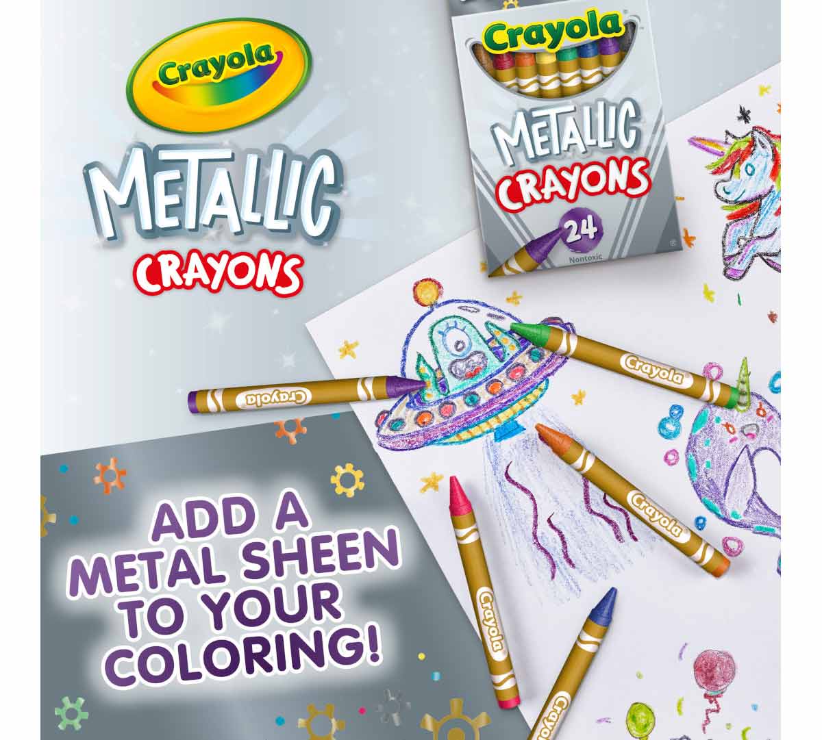 Metallic Crayons 24 Count