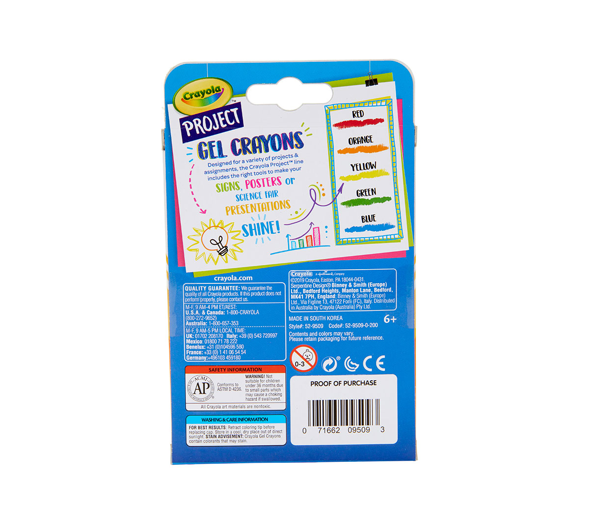 Gel Crayons 5 Count