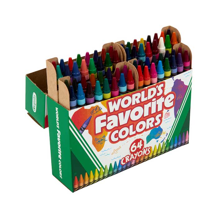 World's Favorite Colors 64 count Crayons