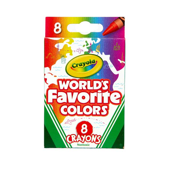 World's Favorite Colors 8 count Crayons