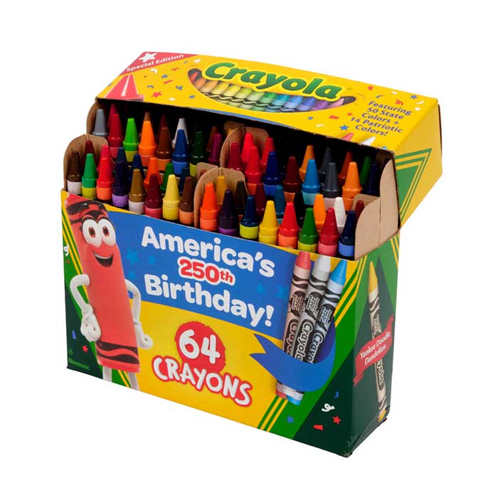 Crayola 64 Count Crayons America’s 250th Birthday Special Edition Crayons