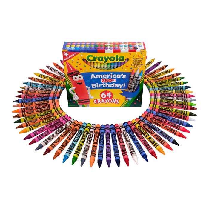 Crayola 64 Count Crayons America’s 250th Birthday Special Edition Crayons