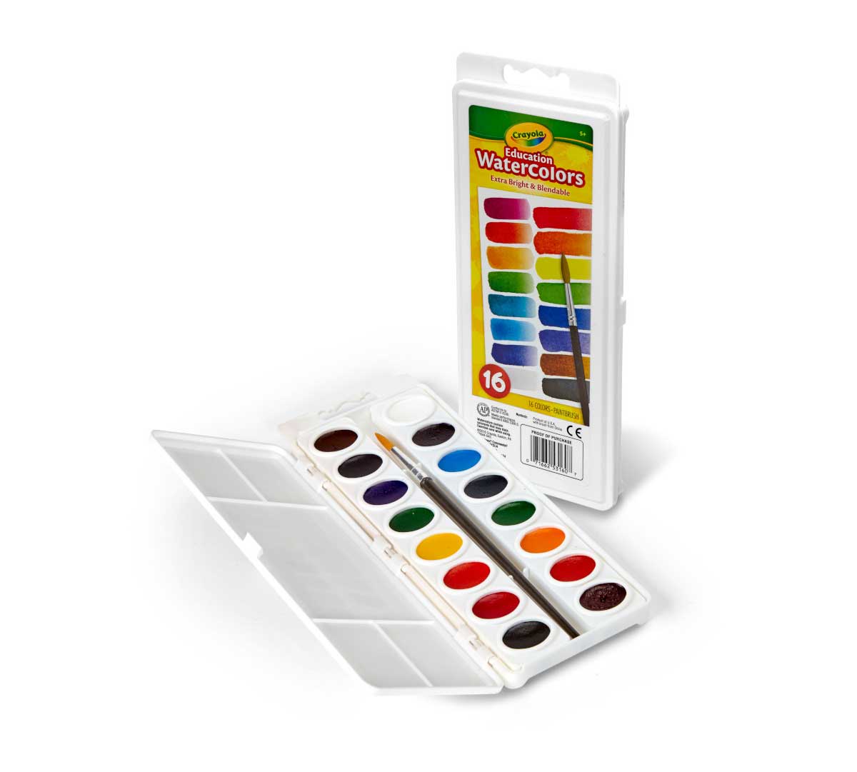 Semi-Moist Watercolor Paints 16 count