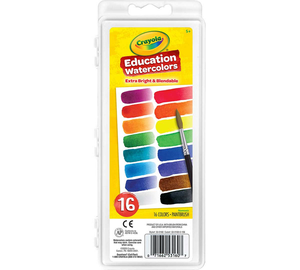 Semi-Moist Watercolor Paints 16 count