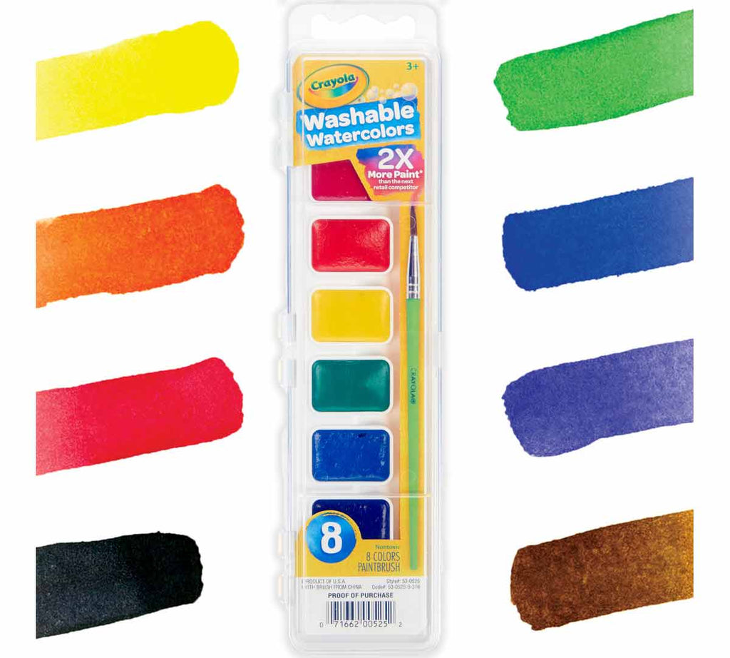 Washable Watercolor Paints 8 Count