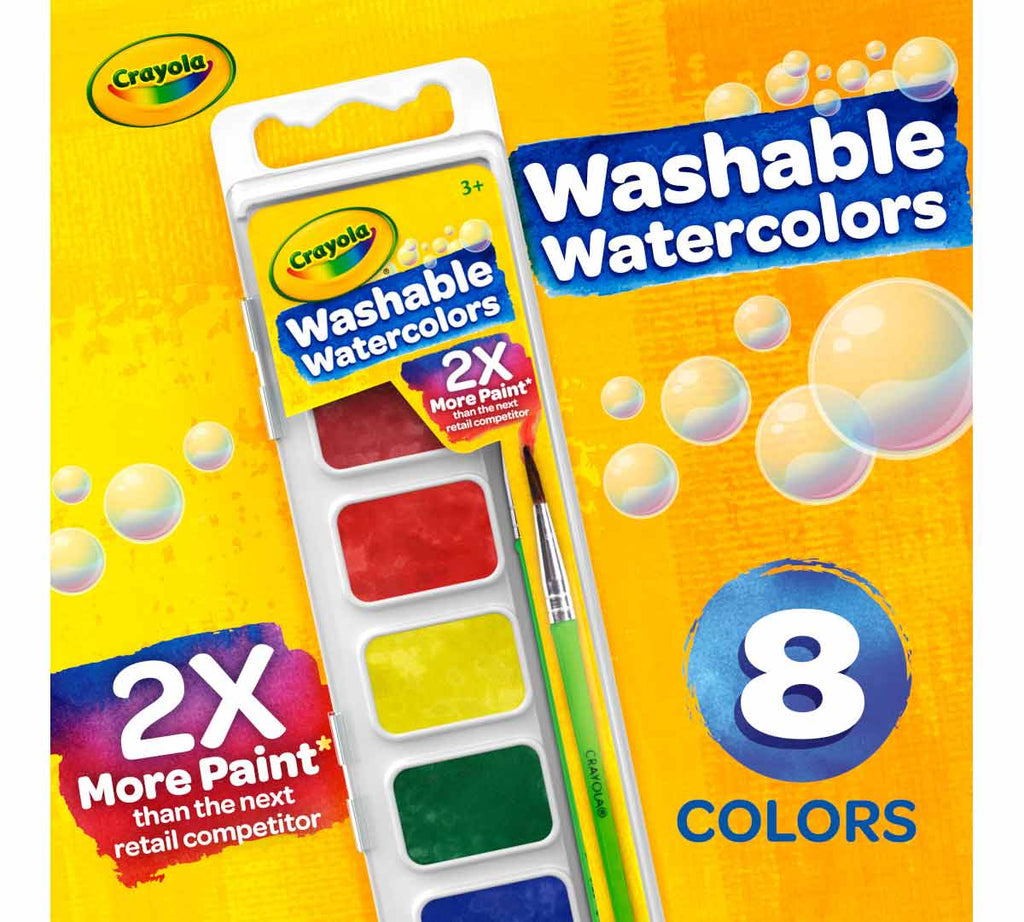 Washable Watercolor Paints 8 Count