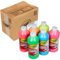 Fluorescent Tempera Paint 6 Count 16 Ounce Bottles