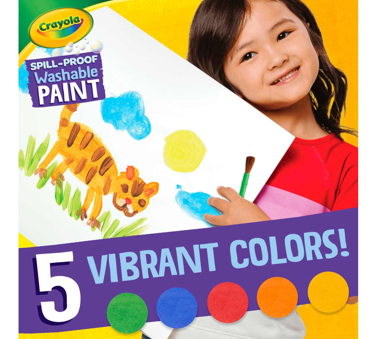 Spill Proof Washable Paints Bulk Set 25 Count