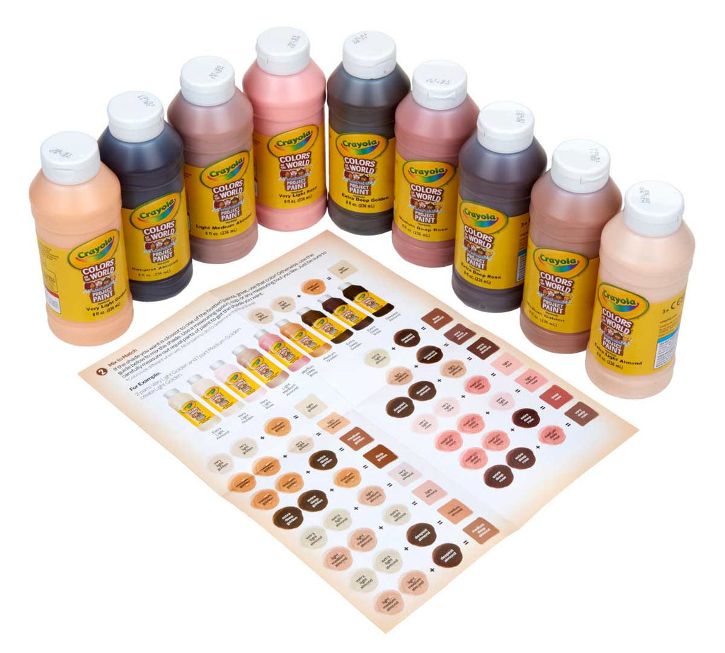 Colors of The World Washable Paint 9 Count 8 Ounce Bottles
