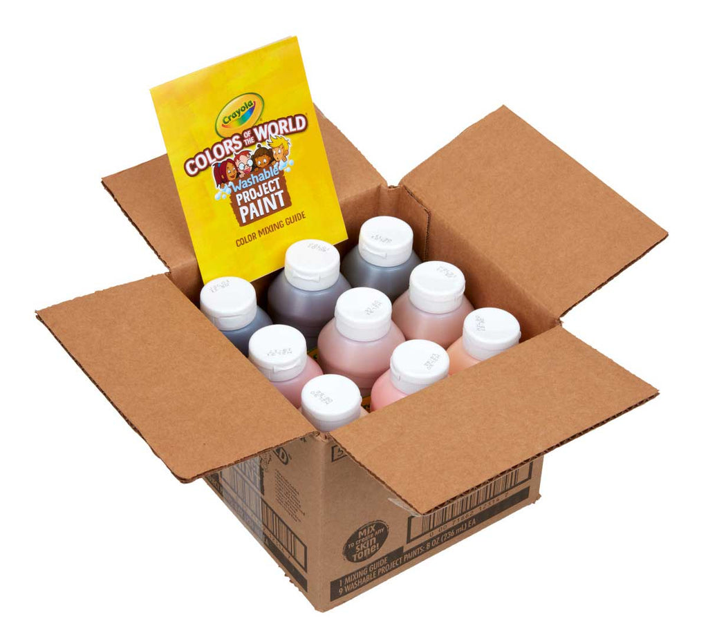 Colors of The World Washable Paint 9 Count 8 Ounce Bottles