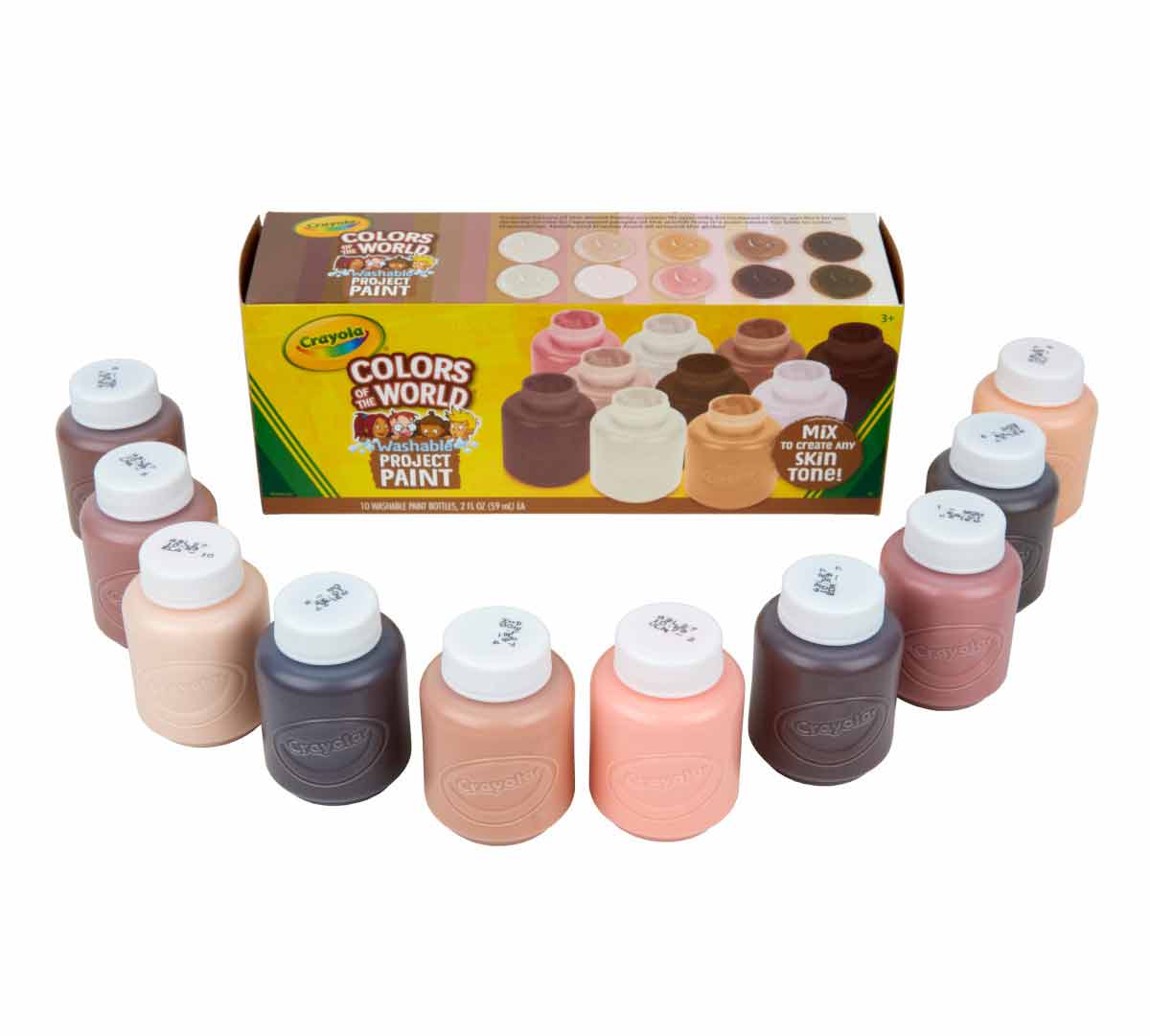 Colors of The World Washable Paint 10 Count 2 Ounce Bottles