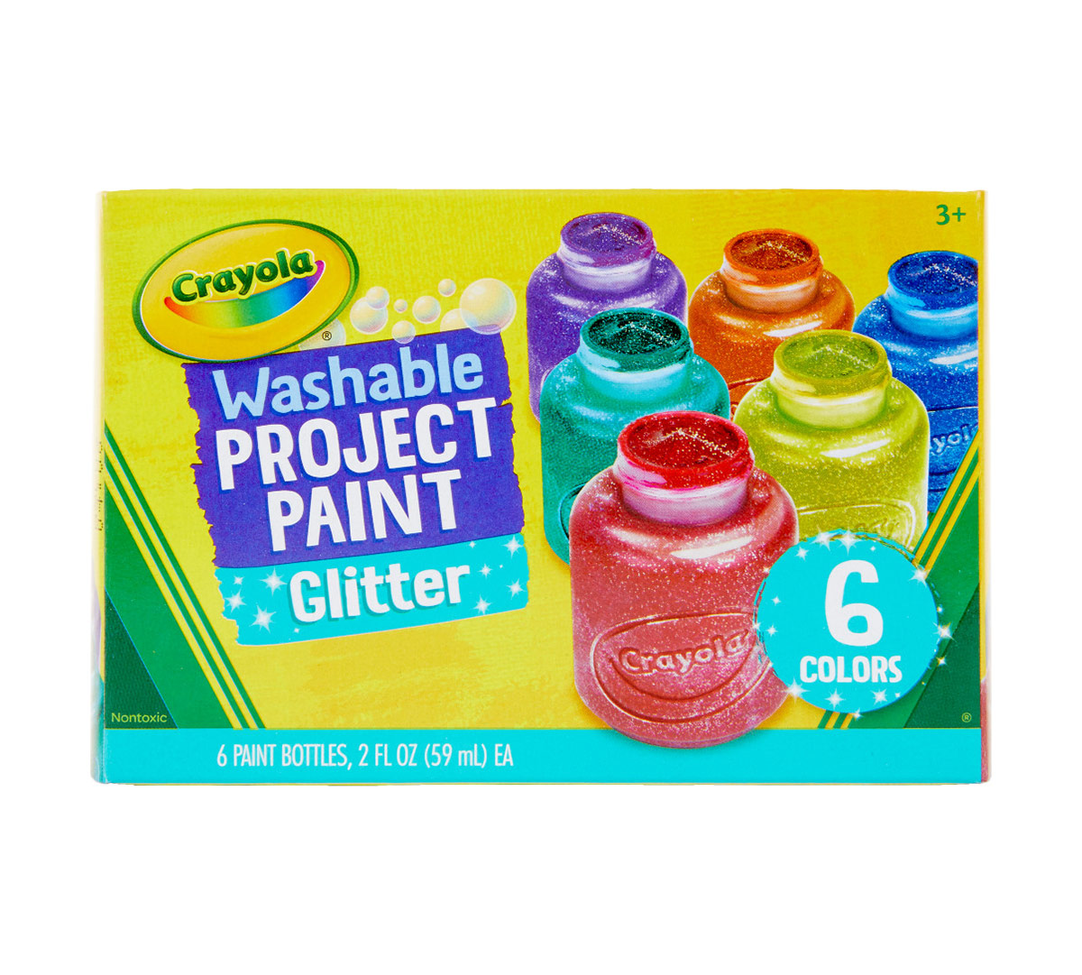 Washable Glitter Paint 6 Count