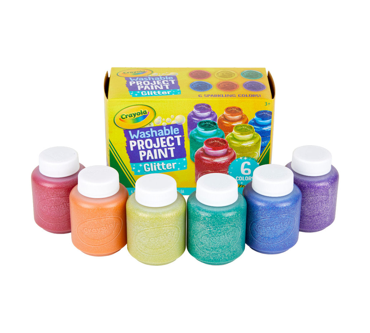 Washable Glitter Paint 6 Count