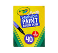 No Drip Paint Brush Pens 40 Count 8 Colors