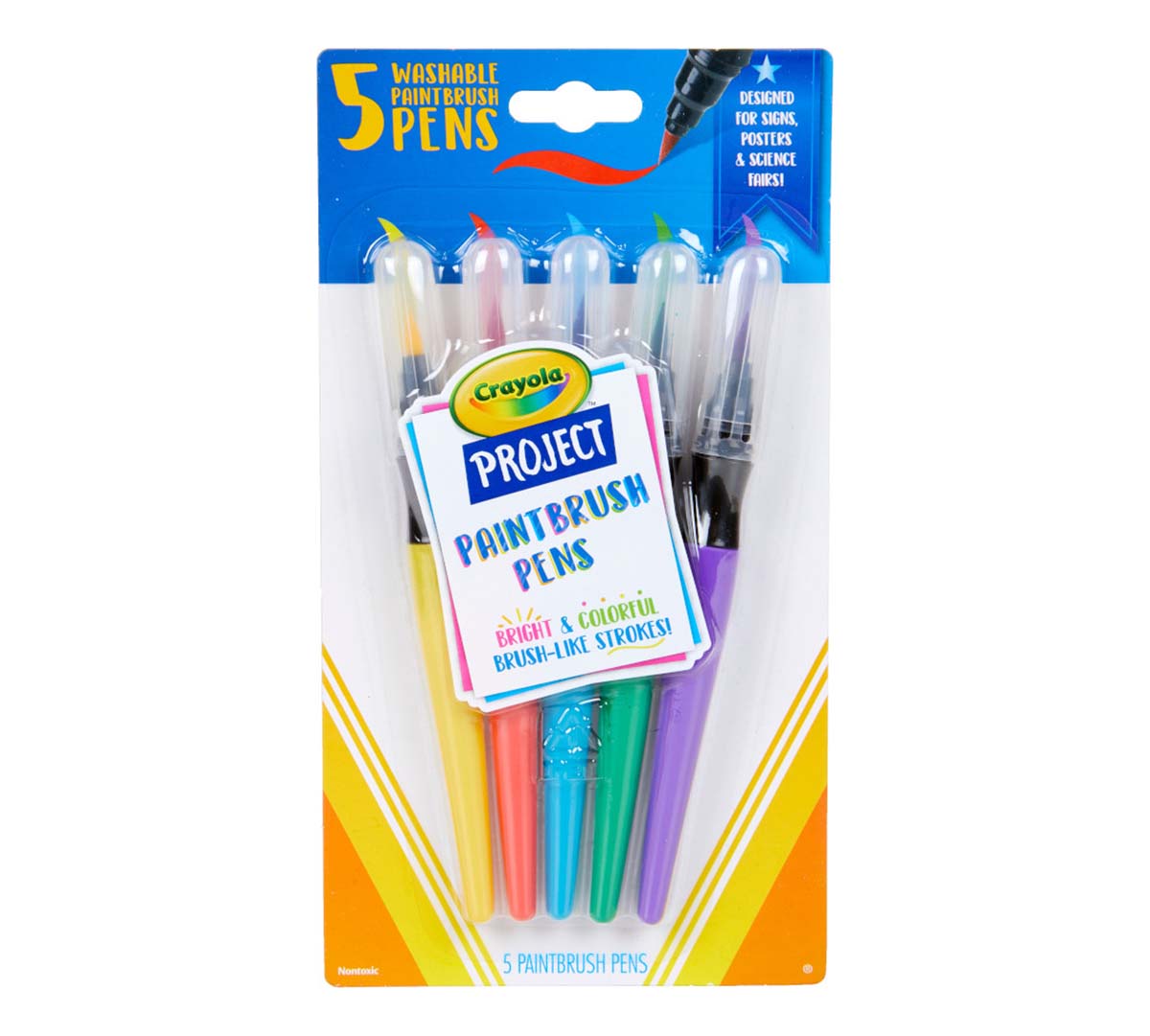 Crayola Project Paint Brush Pens 5 Count