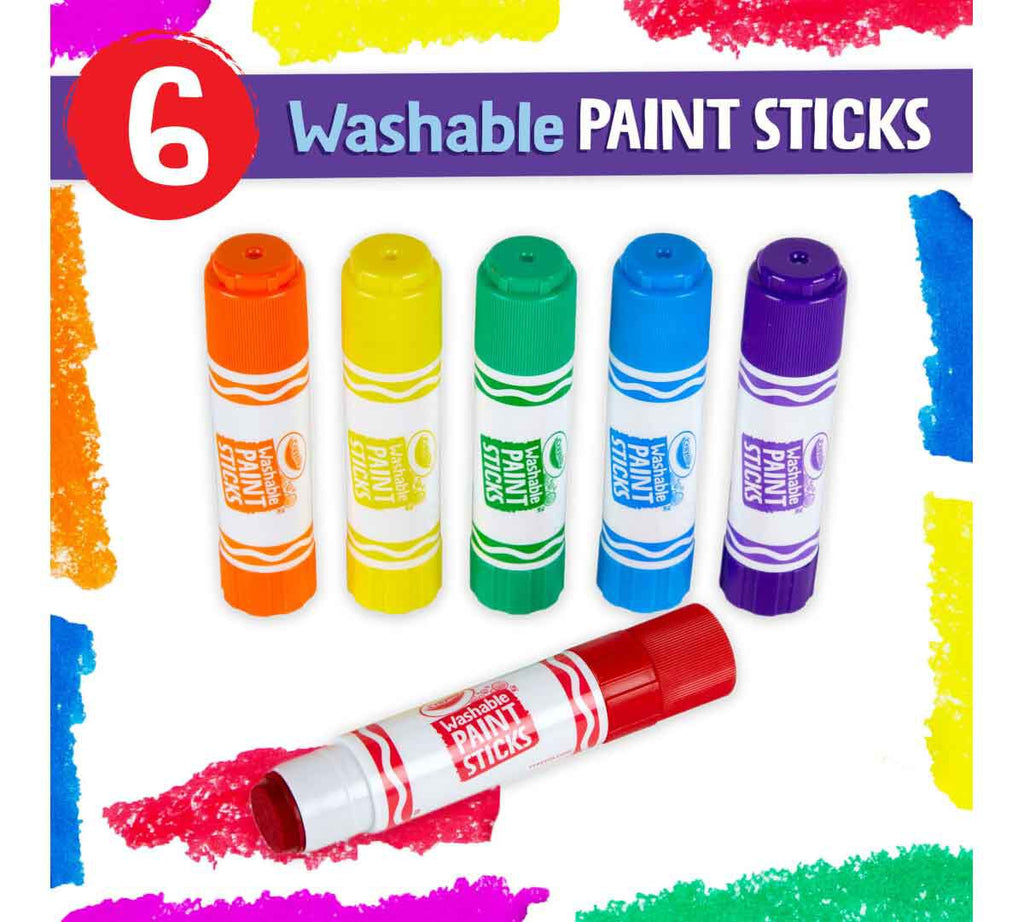 Washable Paint Sticks Kids Paint Set 6 Count