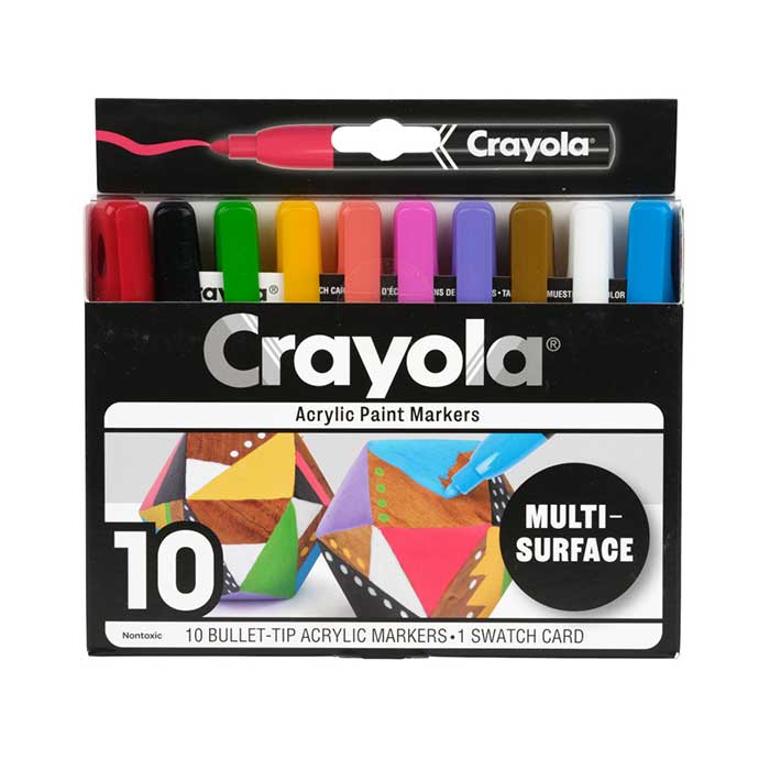 Bullet Tip Acrylic Paint Markers 10ct