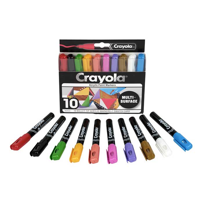 Bullet Tip Acrylic Paint Markers 10ct