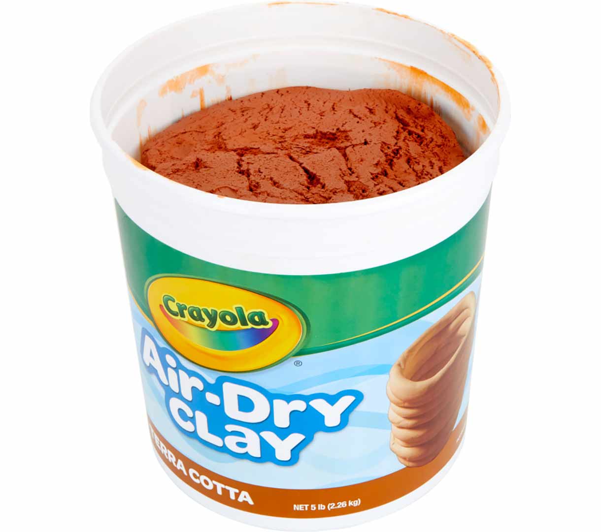 5lb Air Dry Clay Resealable Bucket Terra Cotta