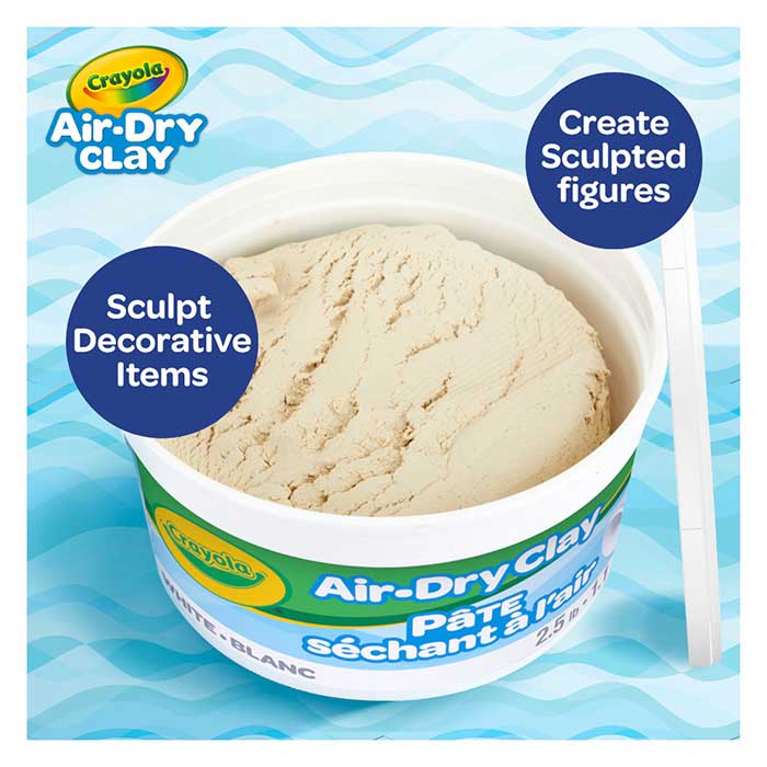 Air Dry Clay Tub 2.5lb Resealable Bucket Choose Your Color