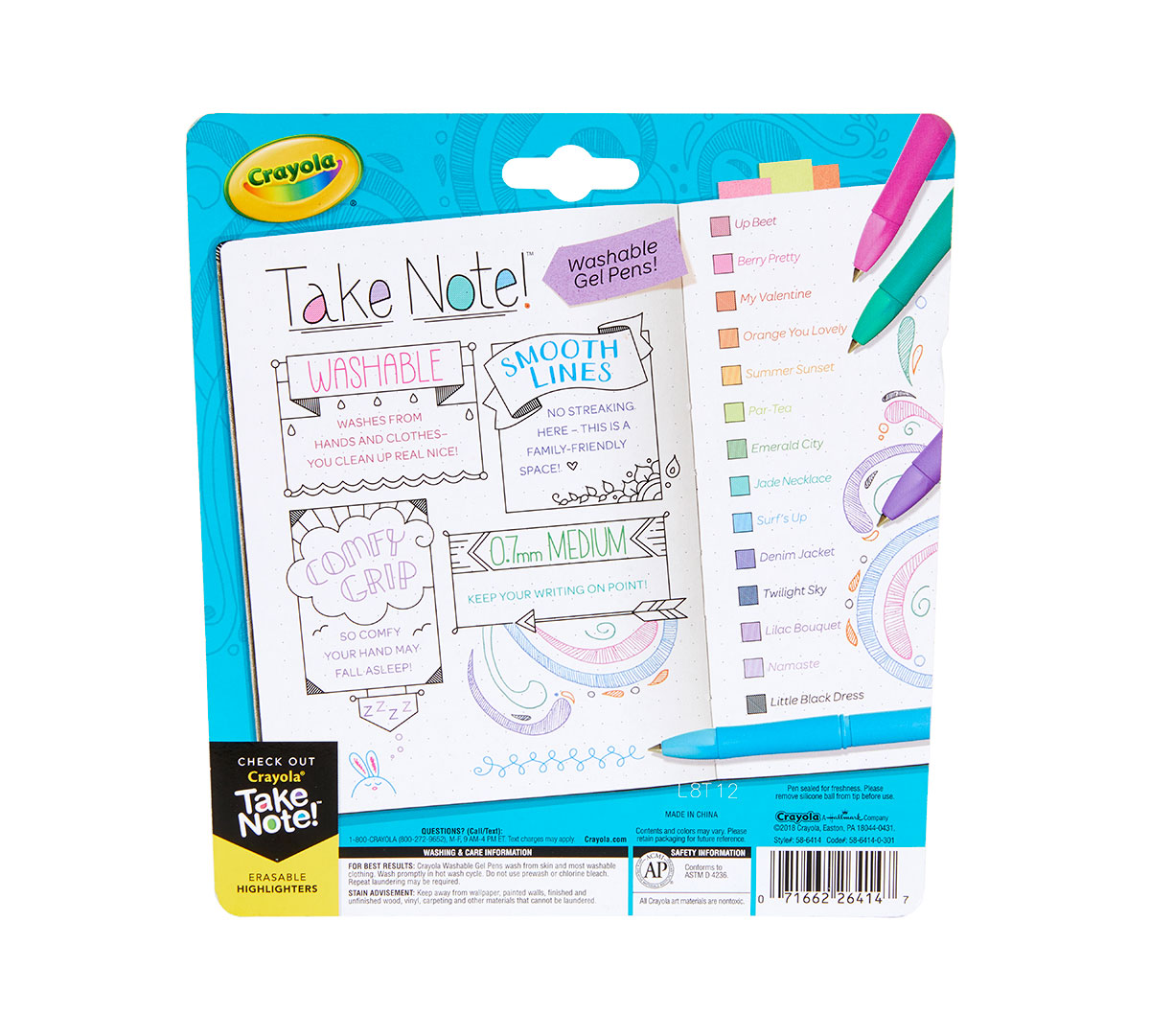 Take Note Washable Gel Pens 14 Count