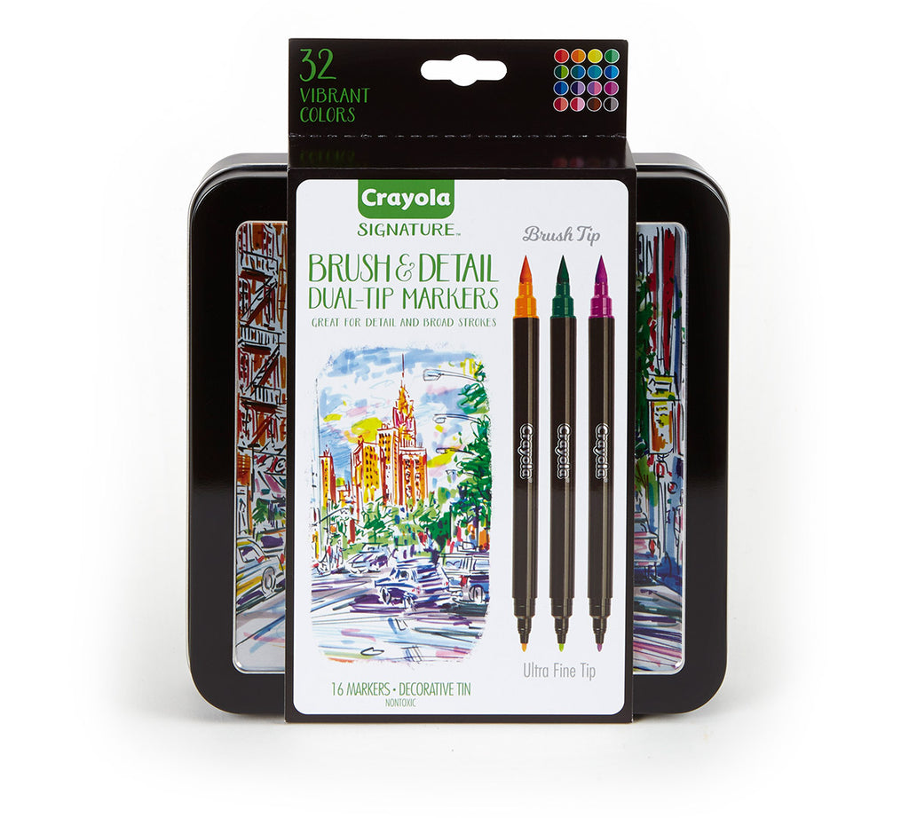 Signature Brush &amp; Detail Dual Ended Markers 16 Count